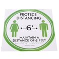 thumbnail image 1 of LAFGUR Distancing Floor Sticker, Floor Signs Sticker, 5PCS School Hospital For Market Public Place, 1 of 8