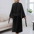 thumbnail image 4 of NAFUU Silk Robes for Women Pajamas Shawl Collar Satin Bathrobe Long Bride Wedding Party Robe Lightweight Sleepwear Elegant V Neck Robes Homewear Comfy Cute Pajamas, 4 of 6