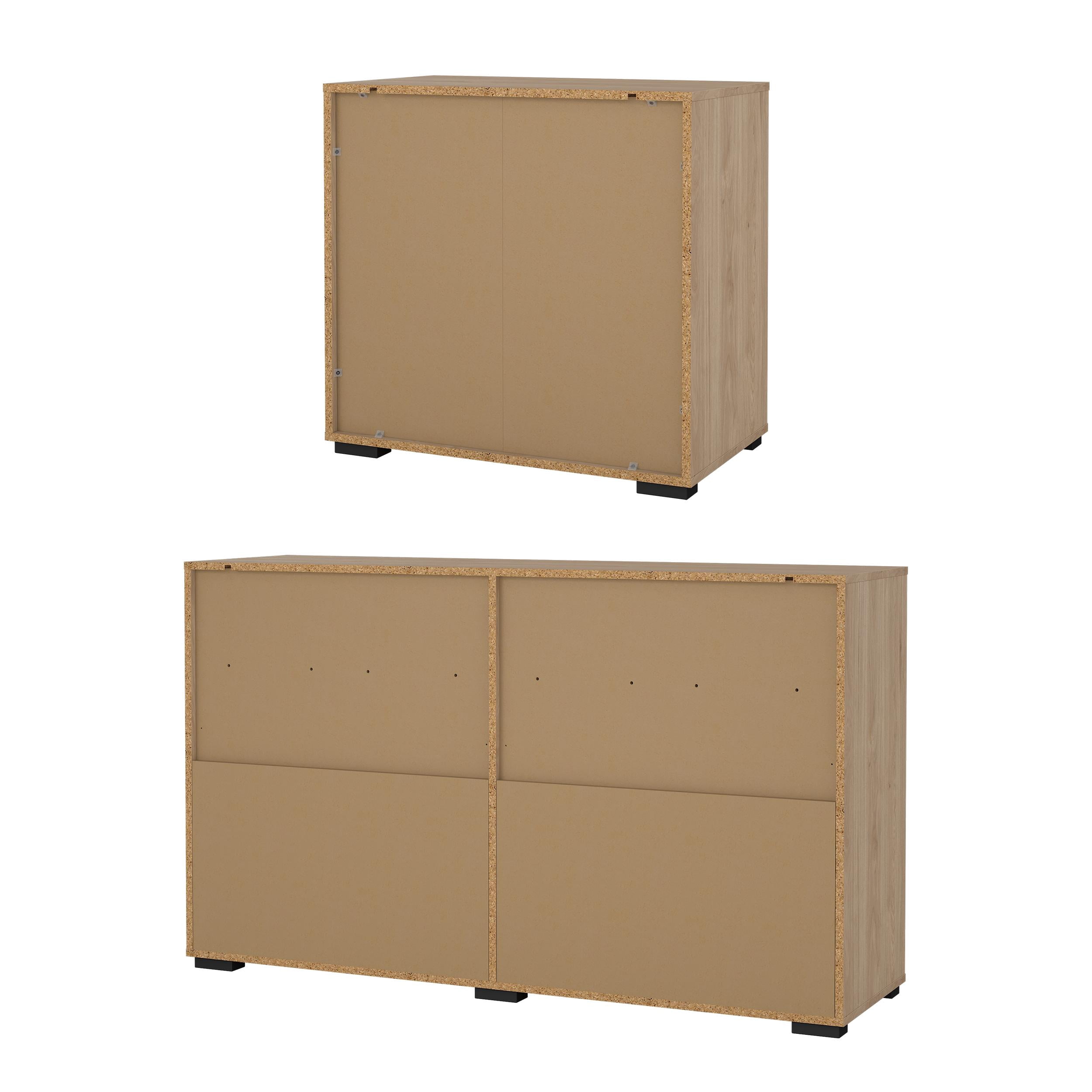 Tvilum Sofia 2-Piece Bedroom Set in Oak- 6 Drawer Double Dresser And Chest
