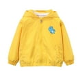 thumbnail image 3 of THDHVS Boys Zip Up Hoodie,Boys Girls Rain Jacket Lightweight Waterproof Hooded Fleece Lined Raincoat Windbreakers for Kids Yellow, 3 of 7
