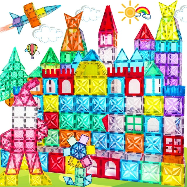 Juego de bloques magnéticos Paaxido para niños mayores de 3 años, 100 unidades