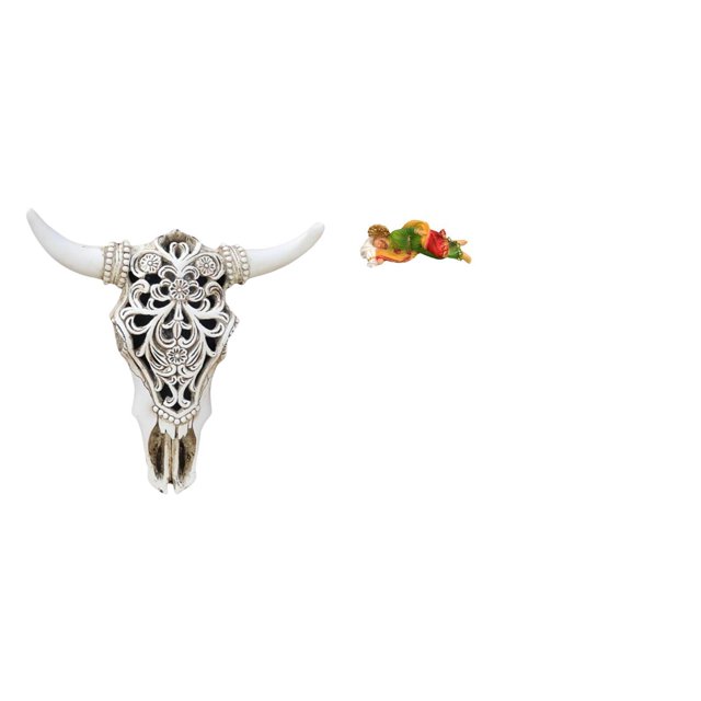 Escultura de pared de calavera,Estatua de resina con cabeza de vaca para decoración de pared y hogar,Estatua de José,Estatua de José durmiendo Estatuilla religiosa,Colección Resina y Piedra