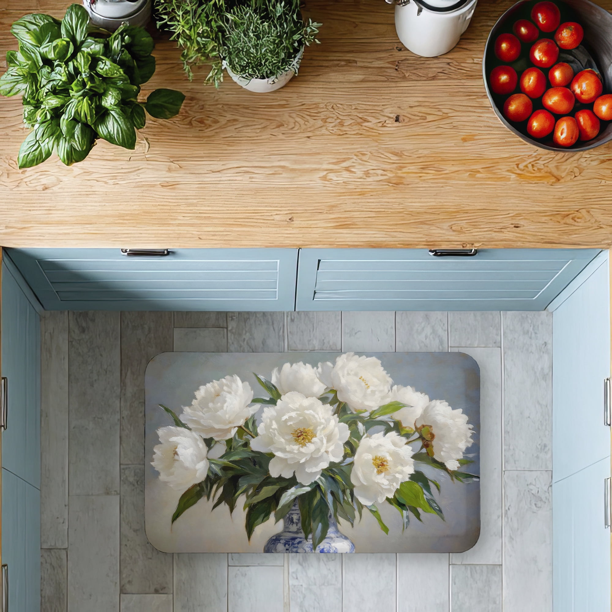 Stupell Industries Peonies In Full Bloom Printed Anti-Fatigue Floor Mat, design by Petals Prints Design