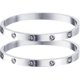 thumbnail image 1 of Pulseras para mujer – 2 piezas chapadas en oro con circonita cúbica de amor, pulsera de amistad de cristal, joyería, boda, fiesta de San Valentín, 1 of 5