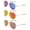 3 Pack Orange, Green & Purple, variant on 3 Pack Metal Big Rim Aviator Sunglasses for Men for Women, Flash Mirror Lens UV400, Slim Rubber Tips, Blue, Mirror & Brown