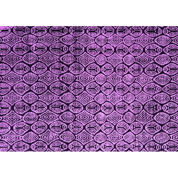 Ahgly Company Indoor Rectangle Abstract Purple Modern Area Rugs, 3' x 5'