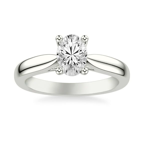 Eterna Jewel Elegant 1.79 Ct Lab Created Diamond Engagement Ring - 14K White Gold Over Prong Set Ring for Women's - Perfect for Proposals, Birthdays, Anniversaries - Timeless Round Cut Design