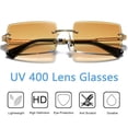 thumbnail image 3 of Gafas de sol aisswzber Fashion Rectangle sin montura UV400 9031, 3 of 7