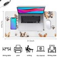 thumbnail image 5 of Long Mouse Pads for Desk,Cartoon Corgi Dog and Footprints Desk Mats on Top Of Desks, Desk Mouse Pad Extra Large with 3mm Non-Slip Base and Stitched Edge for Gaming,Office,Work,Home 31.5"x15.7", 5 of 6