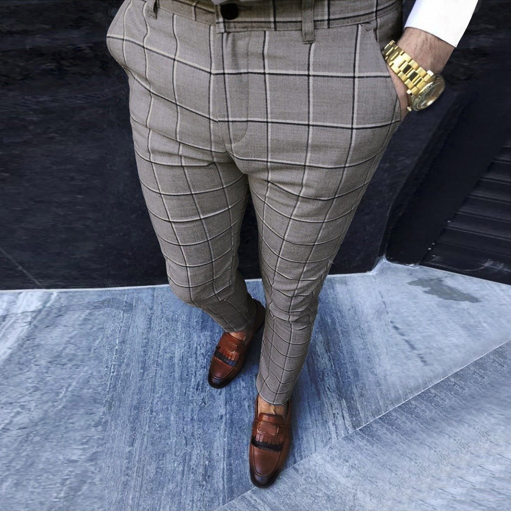 checkered pants men