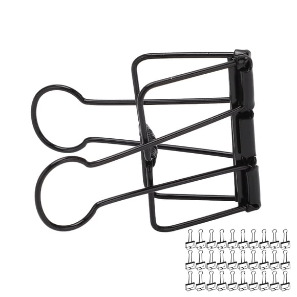 Pinces à Papier, Style Simple 30Pcs Forte Pinces à Liant Métallique Robuste de 2 Pouces pour Papiers