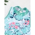 thumbnail image 5 of MSemis Kids Girls Shiny Sequins Outfits Cropped Tops with Glossy Shorts Tropical Palm Leaves 8, 5 of 6