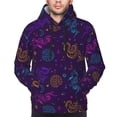 thumbnail image 2 of Bingfone Colorful Snake Men's Drawstring Hoodie Long Sleeve Pocket Sweatshirts-Medium, 2 of 6