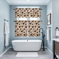 thumbnail image 3 of Farmhouse Rooster Kitchen Curtains Sets for Windows 36 Inch Length, Vintage Watercolor Flowers Wood Grain Rod Pocket Window Treatments Tier Curtains and Valances Set for Bedroom/Bathroom, 3 of 8