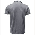 thumbnail image 4 of Tdoqot Mens Shirts- Fashion Short Sleeve Casual with Pockets Summer Polo Shirt Gray Size XXL, 4 of 6