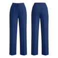 thumbnail image 4 of SimpleJoyi Women High Waist Wide Leg Dress Pants Solid Color Drawstring Waist Pockets Casual Work Trousers Size S-XXXL, 4 of 8