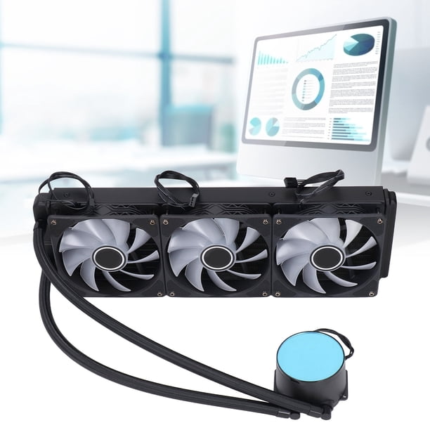 De Refrigeración Líquida Para Computadora, Ventilador De Radiador De CPU Con Iluminación Uniforme Y Eficiente, Versátil Y De Bajo Ruido Integrado Con Luces RGB
