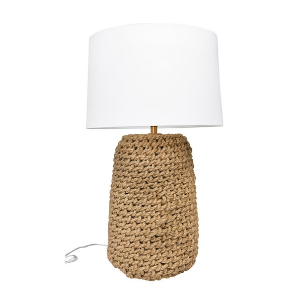 3r Studios Woven Jute Table Lamp With, Woven Table Lamp