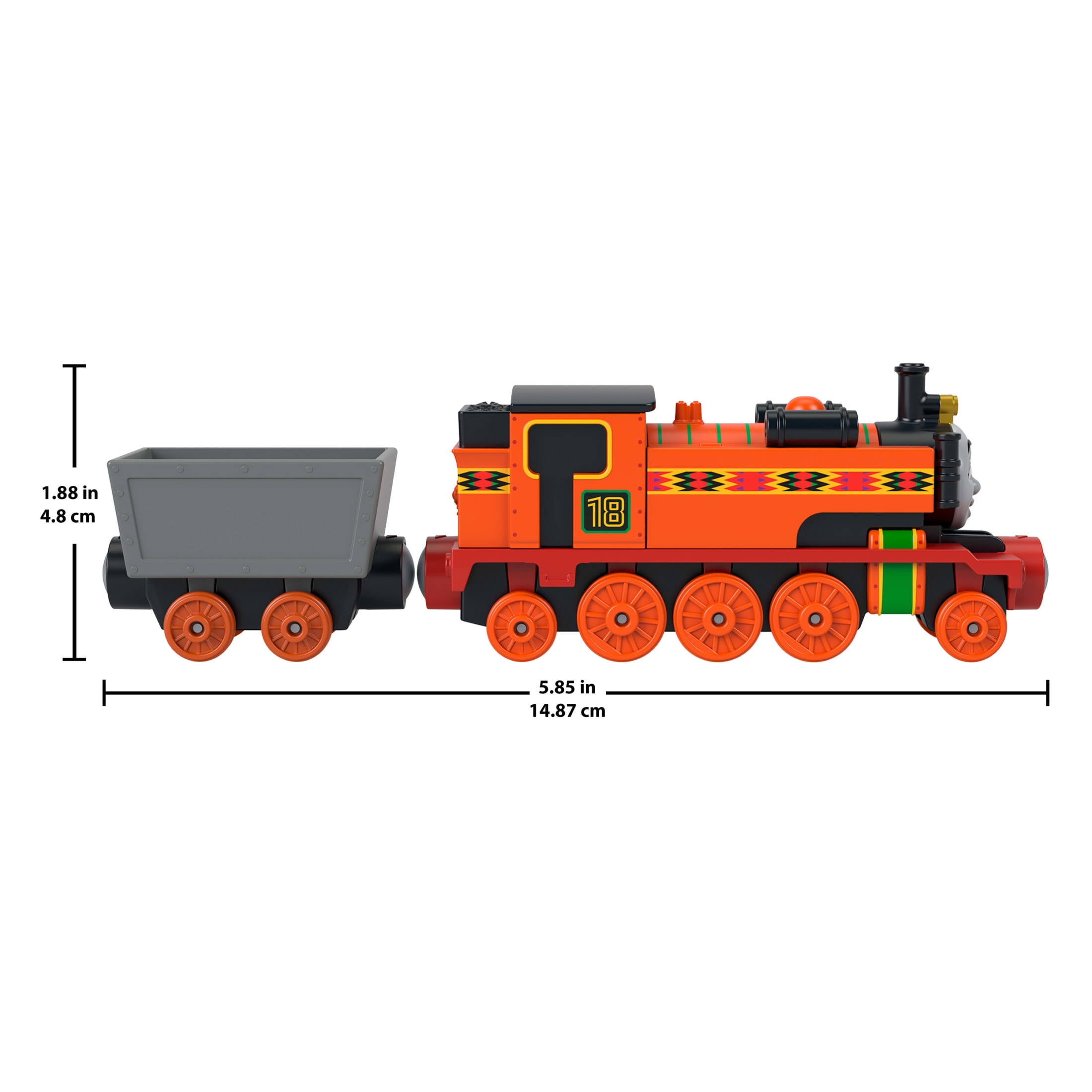 Thomas & Friends by Fisher-Price Die-Cast Nia Engine & Tender, Toy Train 2-Pack for Preschoolers