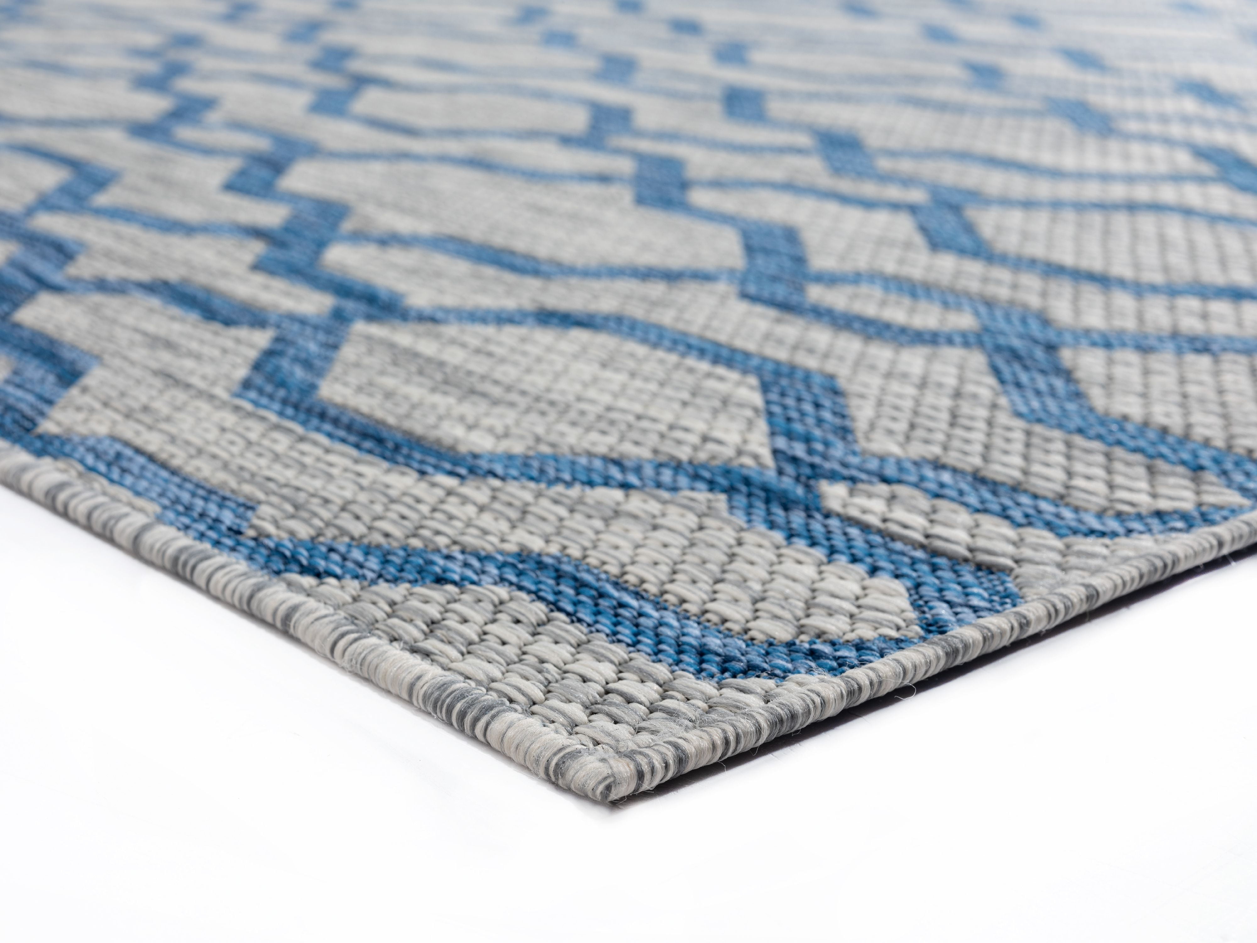 United Weavers Mali Valhalla Contemporary Geometric Area Rug, Blue, 5'3" x 7'6"