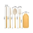 thumbnail image 3 of Tarmeek Kitchen Utensils & Gadgets Travel Utensil Set With Case, Whea-t Straw Reusable Spoon Straw Forks Tableware, Portable Cutlery Travel Picnic Camping Or Daily Use, 3 of 7