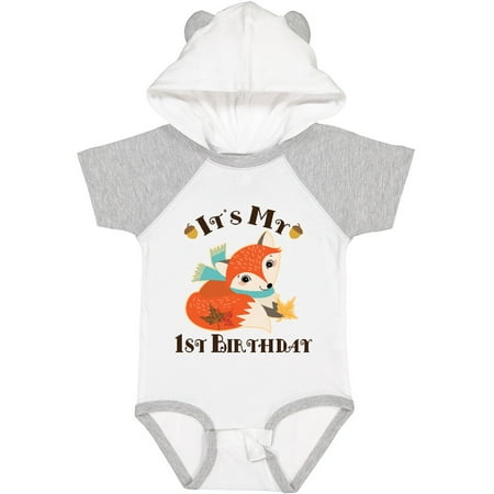 

Inktastic 1st Birthday Woodland Fox Gift Baby Boy or Baby Girl Bodysuit