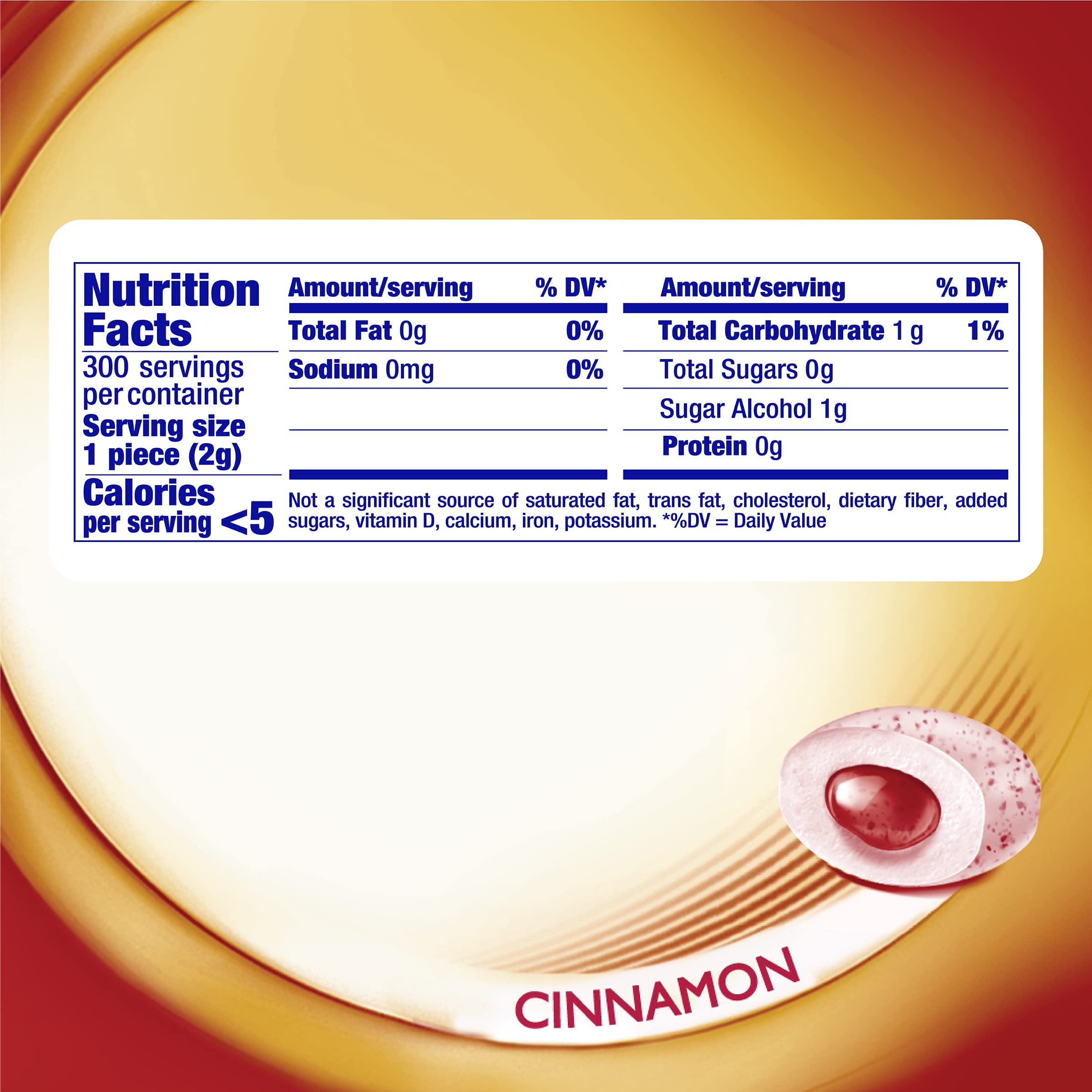 Mentos Pure Fresh Sugar-Free Chewing Gum, Cinnamon, 50 Regular Size Pieces (6 Pack, 300 Total Pieces)