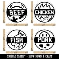 thumbnail image 2 of Food Label Beef Chicken Pork Fish Rubber Stamp Set for Scrapbooking Crafting Stamping - Mini 1/2 Inch, 2 of 7