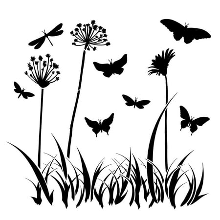 The Crafter's Workshop Stencil, 6" x 6", Butterfly Meadow