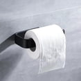 thumbnail image 4 of Portarrollos de papel higiénico, portarrollos de papel autoadhesivo de acero inoxidable, portarrollos de papel inoxidable, fácil de instalar, estante para papel higiénico adecuado (negro), 4 of 5
