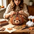 thumbnail image 4 of DIY Animal Pumpkin Sewing Kit, Handmade Fall Craft Set for Adults and Beginners, Halloween Thanksgiving Tabletop Home Decoration (Beer), 4 of 6