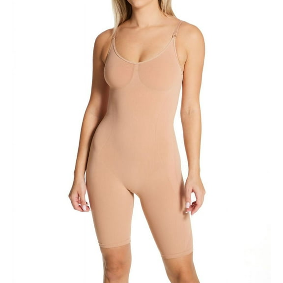 Women's Leonisa 018508 Full Coverage Seamless Smoothing Bodysuit (Medium Brown 2X)