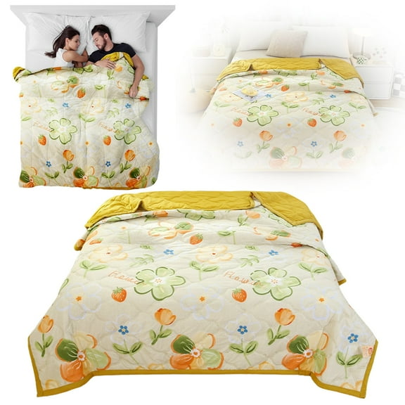 Weighted Blankets,Comforter Washable Reversible Quilt Lightweight Soft Breathable Quilt Stay Cool All Night