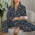thumbnail image 6 of Hirioo Spaceships And Stars In Outer Space for Women's Pajama Sets 2 Piece Pjs Women's Long-Sleeved Pajama Set Button Down Sleepwear,S-XXL-Large, 6 of 7