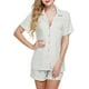thumbnail image 1 of Conjunto de pijamas de manga corta para mujer, con botones, ropa de dormir suave, conjuntos de salón Pj Adepaton WRMH-1060-2, 1 of 5