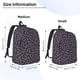 thumbnail image 2 of Balery Bat Purple Mochila Clásica Impresa Básica para Viaje, Mochila Escolar Resistente al Agua, Mochila de Lona con Correas Ajustables-Medium, 2 of 5