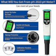 thumbnail image 3 of Ph Meter With Atc Food Ph Tester, Waterproof Digital Food Ph Meter With High Accuracy Ph/temperatur Wigslar, 3 of 5
