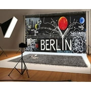 HelloDecor Berlin Wall Backdrop 7x5ft Photography Backdrop Graffiti Wall Art History Photos Video Studio Props