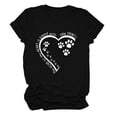 thumbnail image 1 of Meichang T-Shirts de la Saint-Valentin pour Femmes Hauts Mignons Imprimé Cœur Vacances Col Rond Hauts Décontractés Manches Courtes Cadeaux T-Shirts Blouses Liquidation de Printemps, 1 of 3