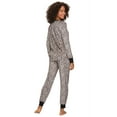 thumbnail image 2 of Felina | Women's Printed Micro-Fleece Pajama Set | V-Notch Top & Jogger (Natural Cheetah, Large), 2 of 2