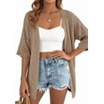 thumbnail image 5 of PRETTYGARDEN Summer Cardigan Sweaters for Women Lightweight Short Sleeve Knit Coverup Spring Beach Vacation Clothes, 5 of 10
