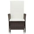 thumbnail image 3 of vidaXL Outdoor Recliner Chair Patio Lounge Chair with Cushions Poly Rattan, 3 of 7