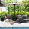 thumbnail image 2 of Costway 12 FT Patio Umbrella Outdoor Market Umbrella with Crank Handle 8 Sturdy Ribs Beige, 2 of 10