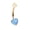 Blue Topaz, variant on 14k Yellow Gold Heart Belly Button Navel Ring Body Art