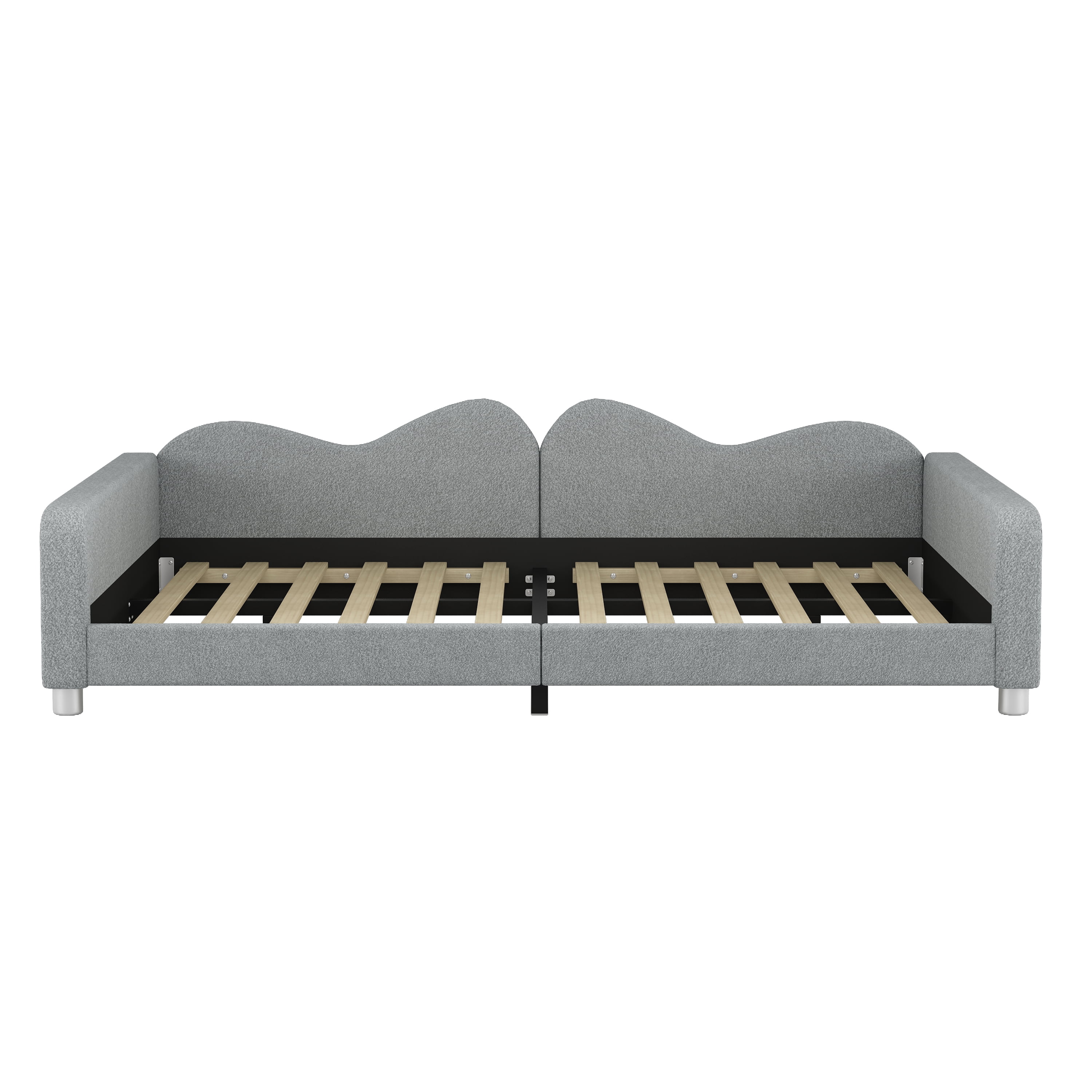 Euroco Upholstered Full Size Daybed for Bedroom, Gray