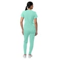 thumbnail image 2 of Adar Pro Modern Athletic Scrub Set For Women - Modern V-Neck Scrub Top & Yoga Jogger Scrub Pants, 2 of 7