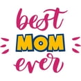 thumbnail image 2 of Best Mom Ever Quote Quotes Decors Wall Sticker Art Design Decal for Girls Boys Kids Room Bedroom Nursery Kindergarten House Fun Home Decor Stickers Wall Art Vinyl Decoration (30x30 inch), 2 of 2