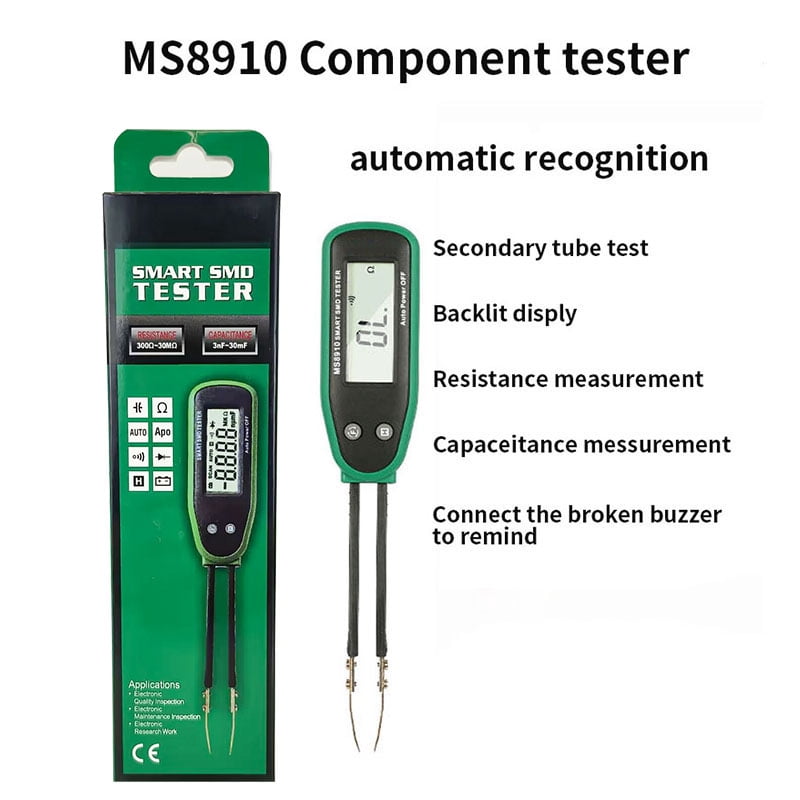 MS8910 High Quality Smart SMD Resistance Multimeter Auto Ranging Digital SMD Tester Continuity Checking Function Auto Scan