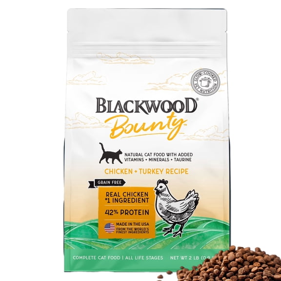 Blackwood Bounty Grain-Free Chicken & Turkey Recipe Dry Cat Food, 2 lb. Bag
