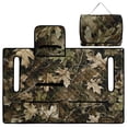 thumbnail image 3 of Xoenoiee Hunting Camo Print Golf Cart Seat Covers, Universal Golf Cart Seat Towel Blanket with 4 Front Pockets & Nonskid Bottom Fits for Club Car 2 Person Seats Golf Carts, 3 of 7